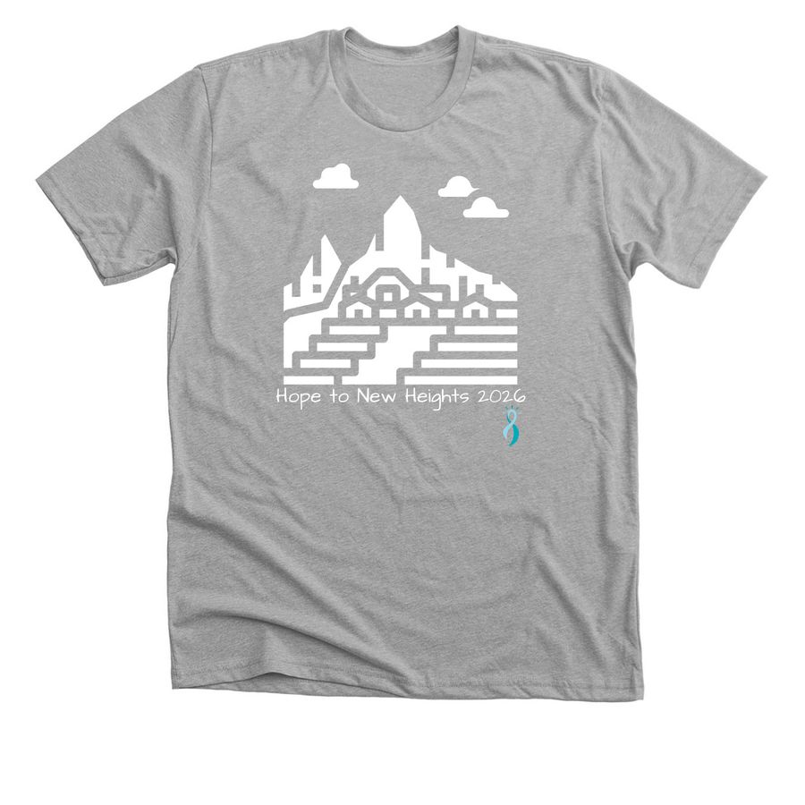 HOPE TO NEW HEIGHTS MACHU PICCHU, a Athletic Heather Premium Unisex Tee