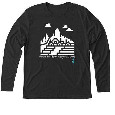 HOPE TO NEW HEIGHTS MACHU PICCHU, a Vintage Black Triblend Long Sleeve Tee