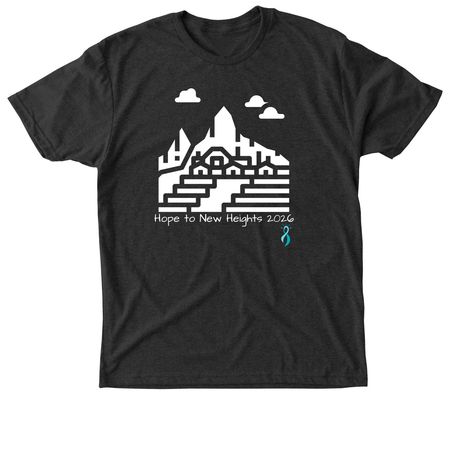 HOPE TO NEW HEIGHTS MACHU PICCHU, a Vintage Black Triblend Unisex Tee