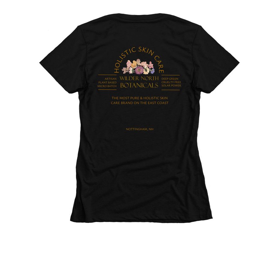 wilder north info tee, a Black Women's Slim Fit Tee (back-view)