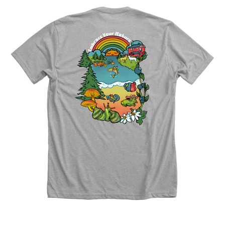 UP Pride Fest 2026 - Front/Back, a Athletic Heather Premium Unisex Tee (back-view)