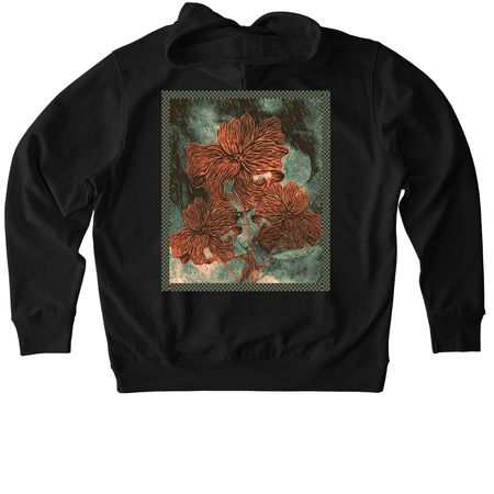 Asphodel, a Black Stanley/Stella Unisex Cruiser 2.0 Pullover Hoodie (back-view)