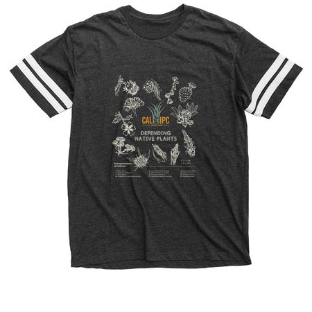Defending native plants (light image), a Vintage Smoke / White Football Jersey Tee