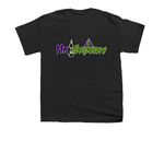 Mr. Grouchy, a Black Youth Unisex Tee (back-view)