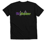 Mr. Grouchy, a Solid Black Blend Premium V-Neck Tee (back-view)
