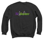 Mr. Grouchy, a Black Crewneck Sweatshirt (back-view)