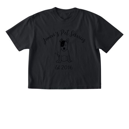Jenevi's Pet Services Merch 1, a Black Comfort Colors Boxy Tee