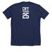 CNY Turns 25 (Practice Tee Approved), a Solid Navy Blend Premium Unisex Tee (back-view)