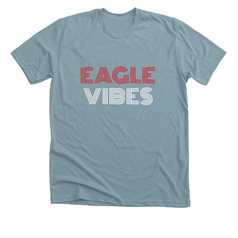 Eagle Vibes, a Heather Blue Lagoon Premium Unisex Tee