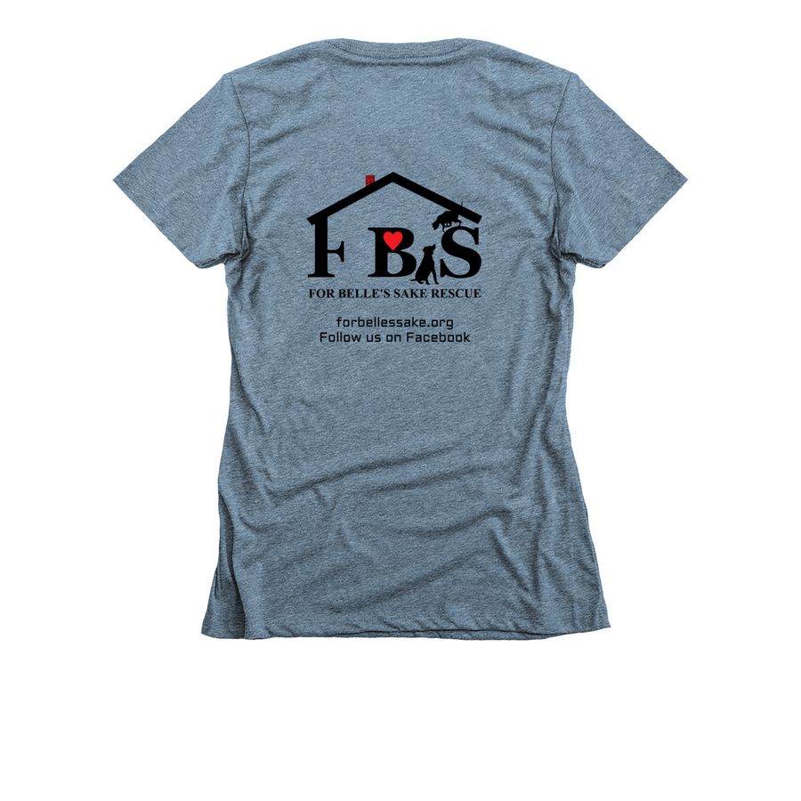 For Belle's Sake Cataholic, a Indigo Women's Slim Fit Tee (back-view)