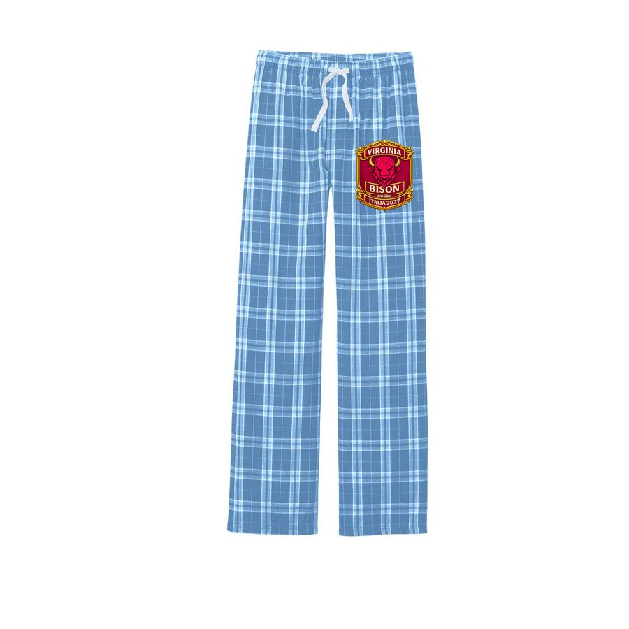 Italy Bison Pants, a True Navy/ Carolina Blue Flannel Pajama Pant