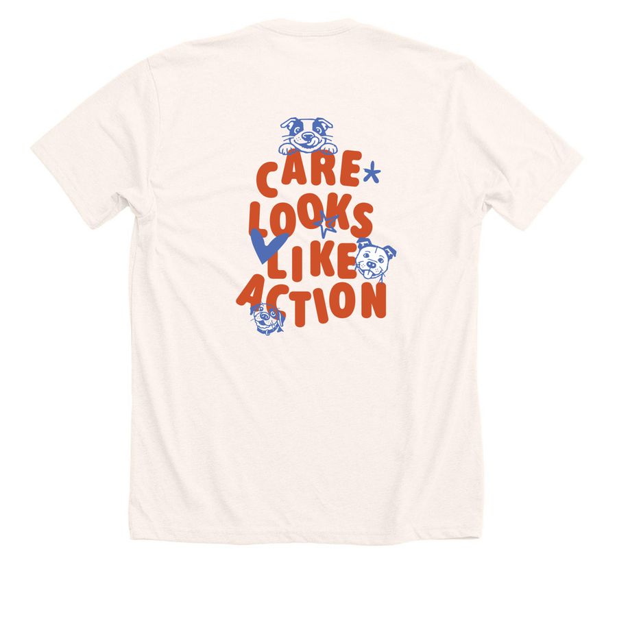 Underdogs of Philly, a Heather Natural Premium Unisex Tee (back-view)
