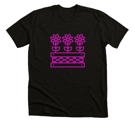 Flowers, a Solid Black Blend Premium Unisex Tee
