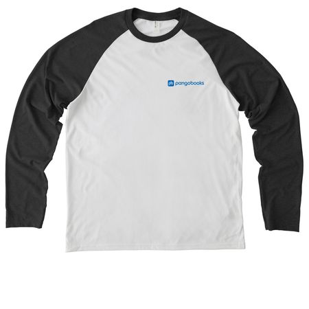Sustainable Reading Book Club (back design), a Space Black/ Bright White Allmade Eco Triblend Colorblock Raglan Long Sleeve Tee