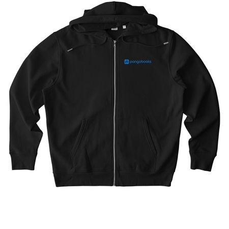Sustainable Reading Book Club (back design), a Black Stanley/Stella Unisex Cultivator 2.0 Zip Up Pullover Hoodie