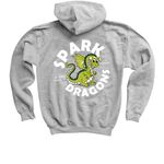 Sparky Back Hoodie, a Sport Grey Youth Pullover Hoodie (back-view)
