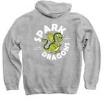 Sparky Back Hoodie, a Sport Grey Pullover Hoodie (back-view)