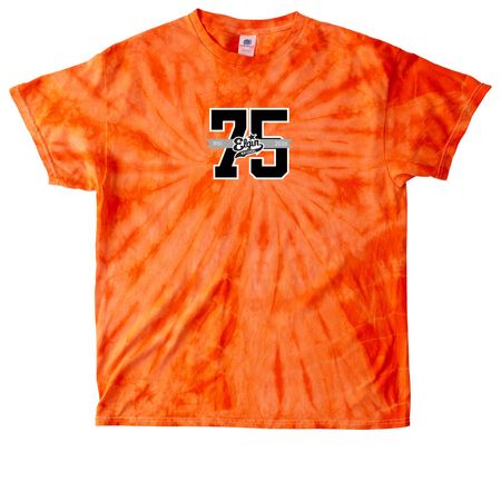 75th Anniversary Black, a Orange Classic Tie Dye Tee