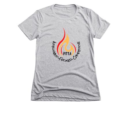 Pitta, a Dark Heather Grey Women's Slim Fit Tee