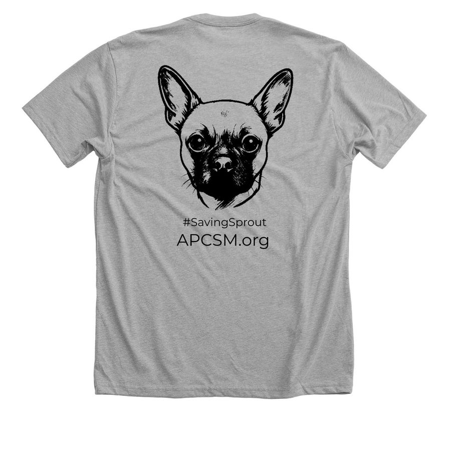 Saving Sprout, a Athletic Heather Premium Unisex Tee (back-view)