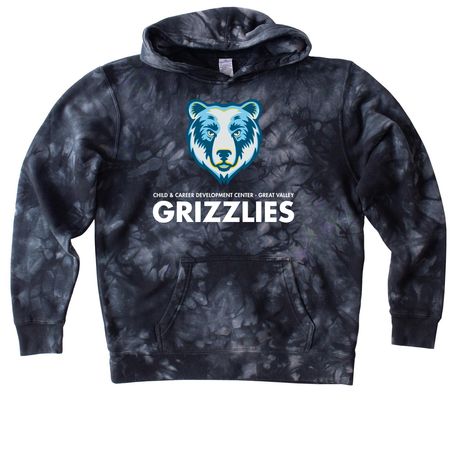 CCDC Great Valley - Youth Sizes, a Black Youth Tie Dye Pullover Hoodie
