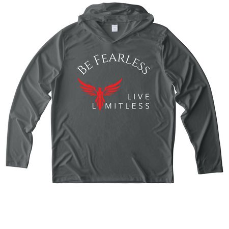 Mens and Womens Performance gear&nbsp;, a Dark Smoke Grey UV Performance Long Sleeve Hoodie