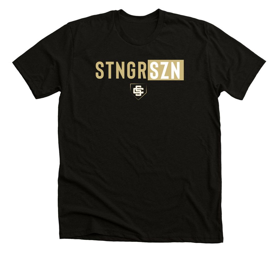STNGRSZN, a Solid Black Blend Premium Unisex Tee