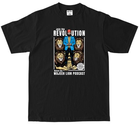 The Wajeeh Lion Podcast, a Black Max Heavyweight Tee