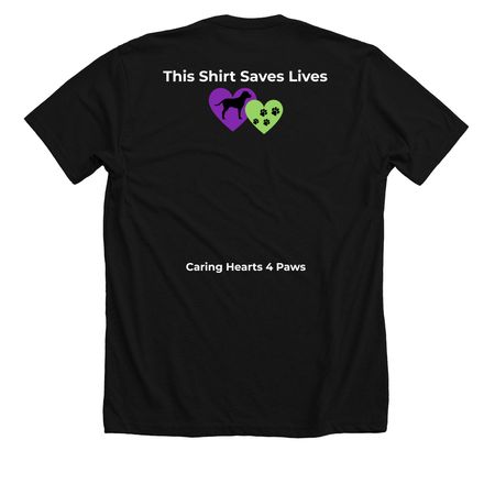 Boo-p, a Solid Black Blend Premium Unisex Tee (back-view)