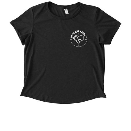 Pets Are Family 2025, a Space Black Allmade Eco Triblend Women?s Scoop Neck Tee