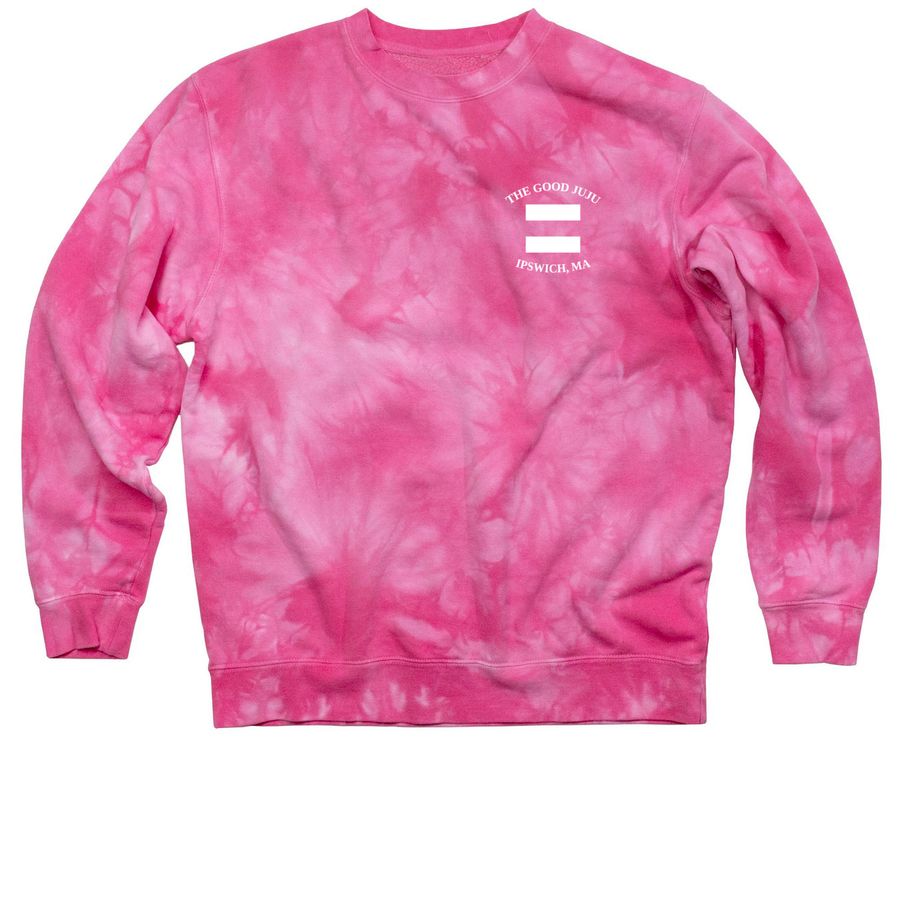 The Good Juju - Crew Collection (Pink), a Pink Tie Dye Crewneck Sweatshirt