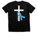T1D Awareness, a Black Heather Premium Unisex Tee (back-view)