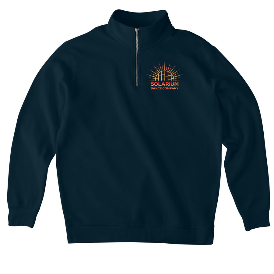 Solarium Official Quarter Zip, a Classic Navy Midweight Quarter Zip Pullover