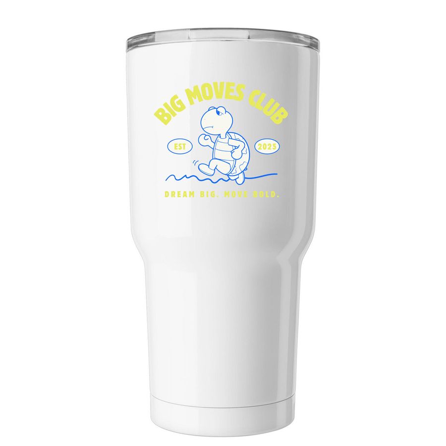 Big Moves Club, a White Insulated Tumbler