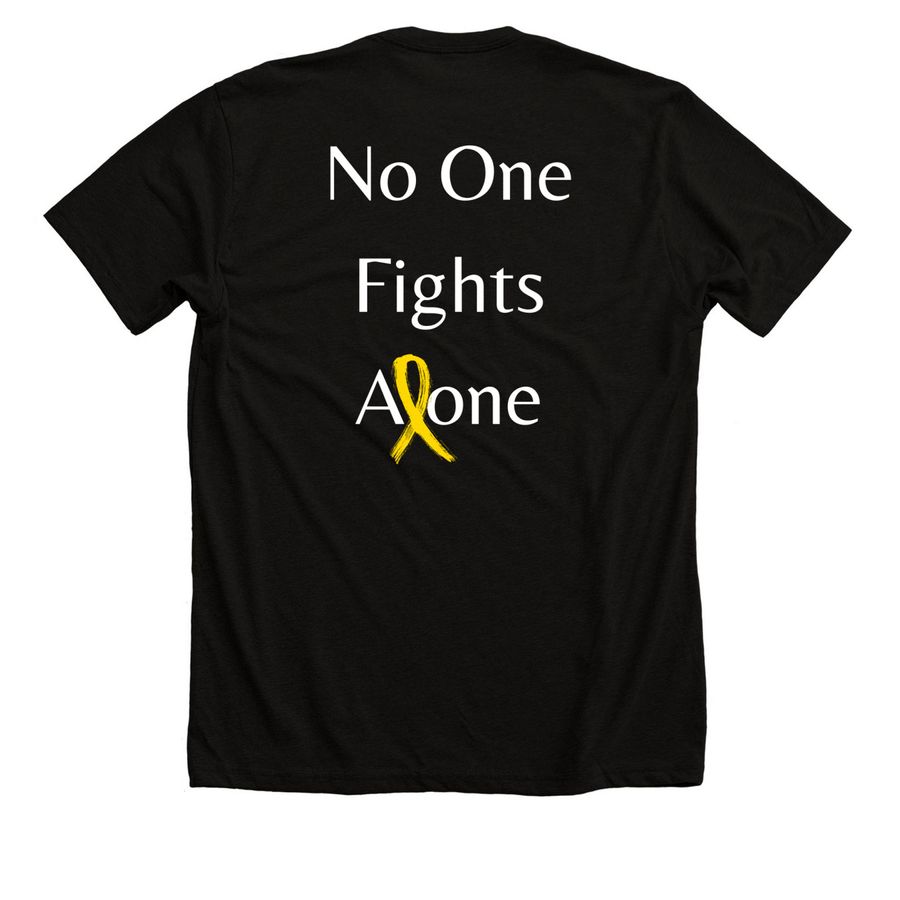 Olivia's Fight&nbsp;, a Solid Black Blend Premium Unisex Tee (back-view)