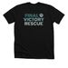 Retro Stripe, a Solid Black Blend Premium Unisex Tee