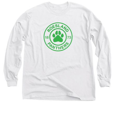 Classic Roesland Green (100% cotton), a White Classic Long Sleeve Tee