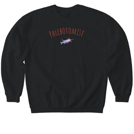 Phlebotomy merch, a Black Softstyle Crewneck Sweatshirt