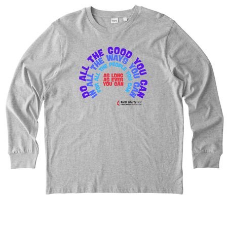 Do All The Good You Can, a Heather Grey Stanley/Stella Unisex Creator 2.0 Long Sleeve Tee