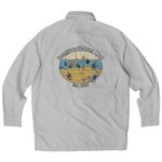 UV Protection, a Gusty Grey Daybreak UV Long Sleeve Shirt (back-view)