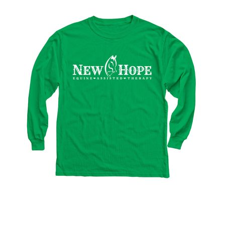 New Hope Logo Classic Collection, a Irish Green Youth Long Sleeve Tee