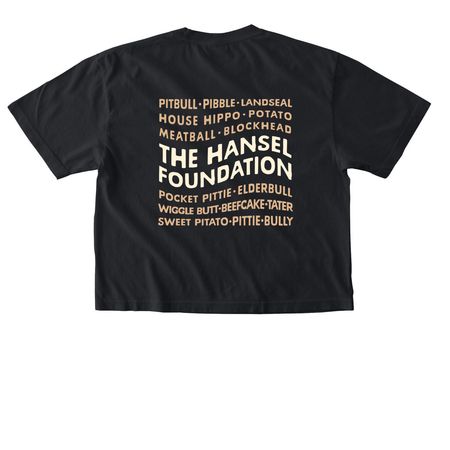 We Love Pitties!, a Black Comfort Colors Boxy Tee (back-view)