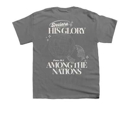 DECLARE HIS GLORY, a Charcoal Youth Unisex Tee
