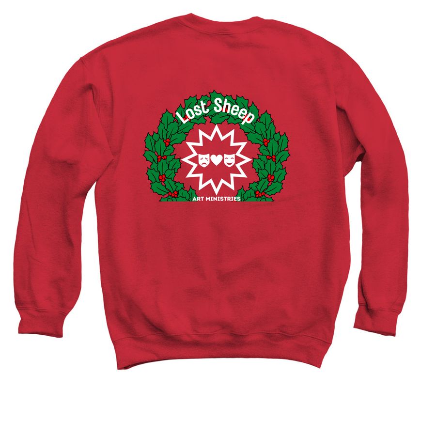 Holiday Nuthouse (LSAM) | jolliest, a Red Crewneck Sweatshirt