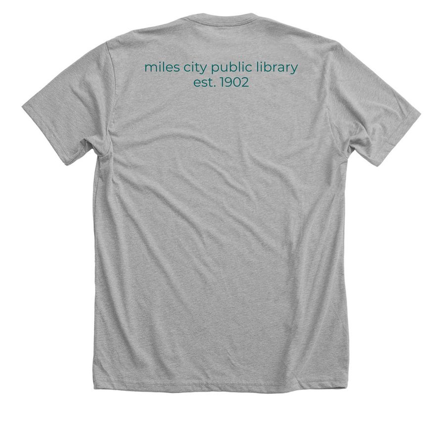 Everyone is welcome!, a Athletic Heather Premium Unisex Tee (back-view)