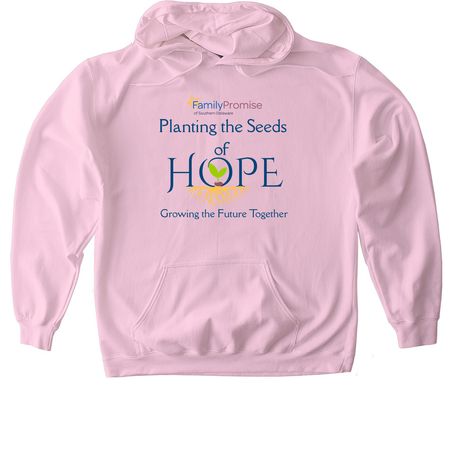 Planting Seeds of Hope, a Light Pink Gildan Softstyle Pullover Hoodie