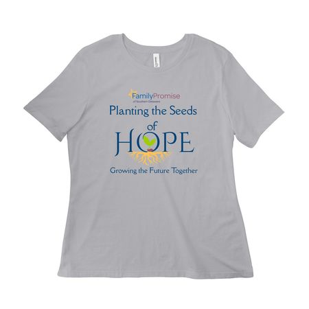 Planting Seeds of Hope, a Solid Athletic Grey Women?s Relaxed Cotton Tee