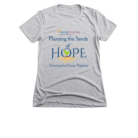 Planting Seeds of Hope, a Dark Heather Grey Women's Slim Fit Tee
