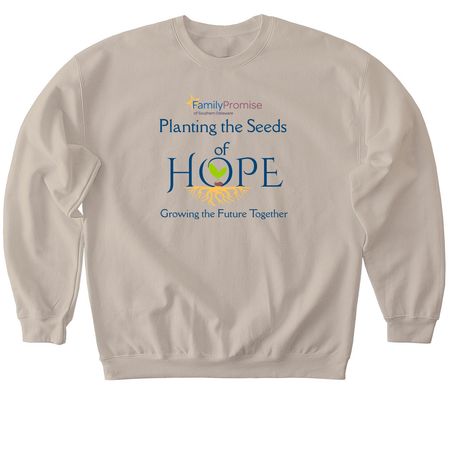 Planting Seeds of Hope, a Sand Softstyle Crewneck Sweatshirt