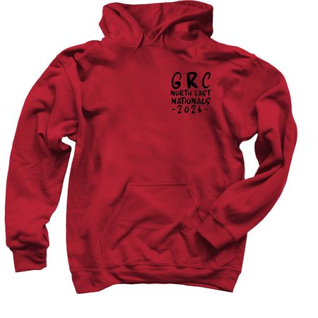 GRC NORTH EAST NATIONALS, a Cardinal Red Pullover Hoodie